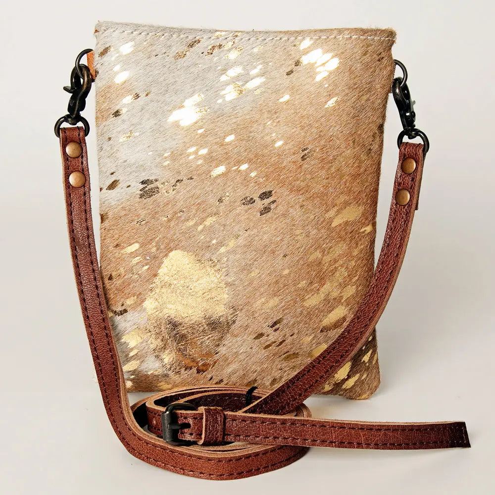 Speckled Hair-On Hide Chaps Bag
