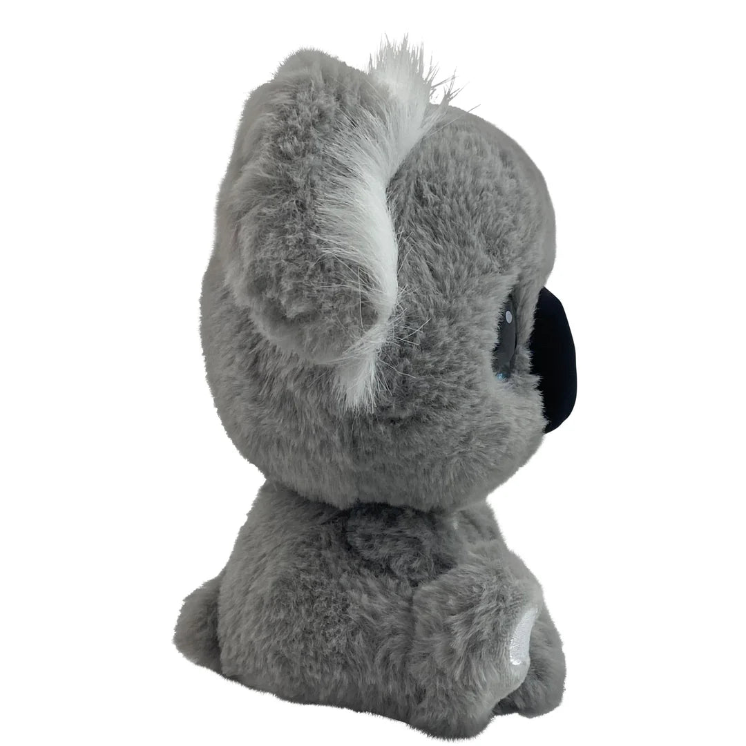 Plush toy koala on a white background