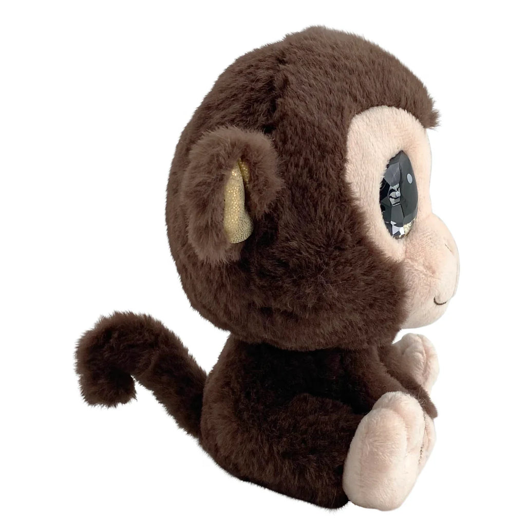 Plush monkey toy on a white background