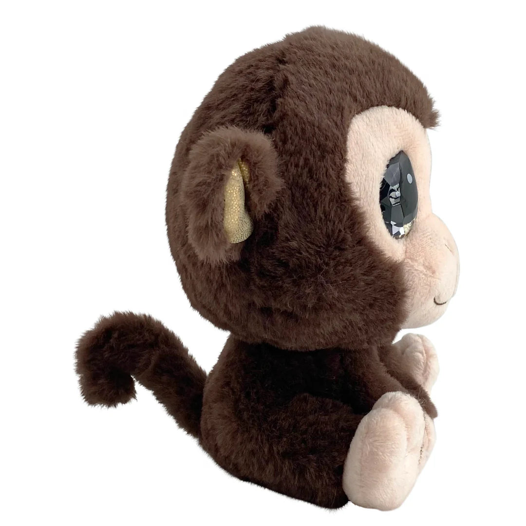 Plush monkey toy on a white background