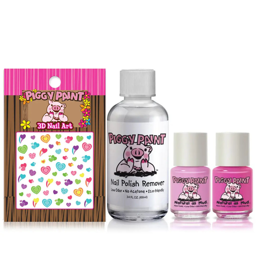 Piggy Paint nail art and polish products on a white background