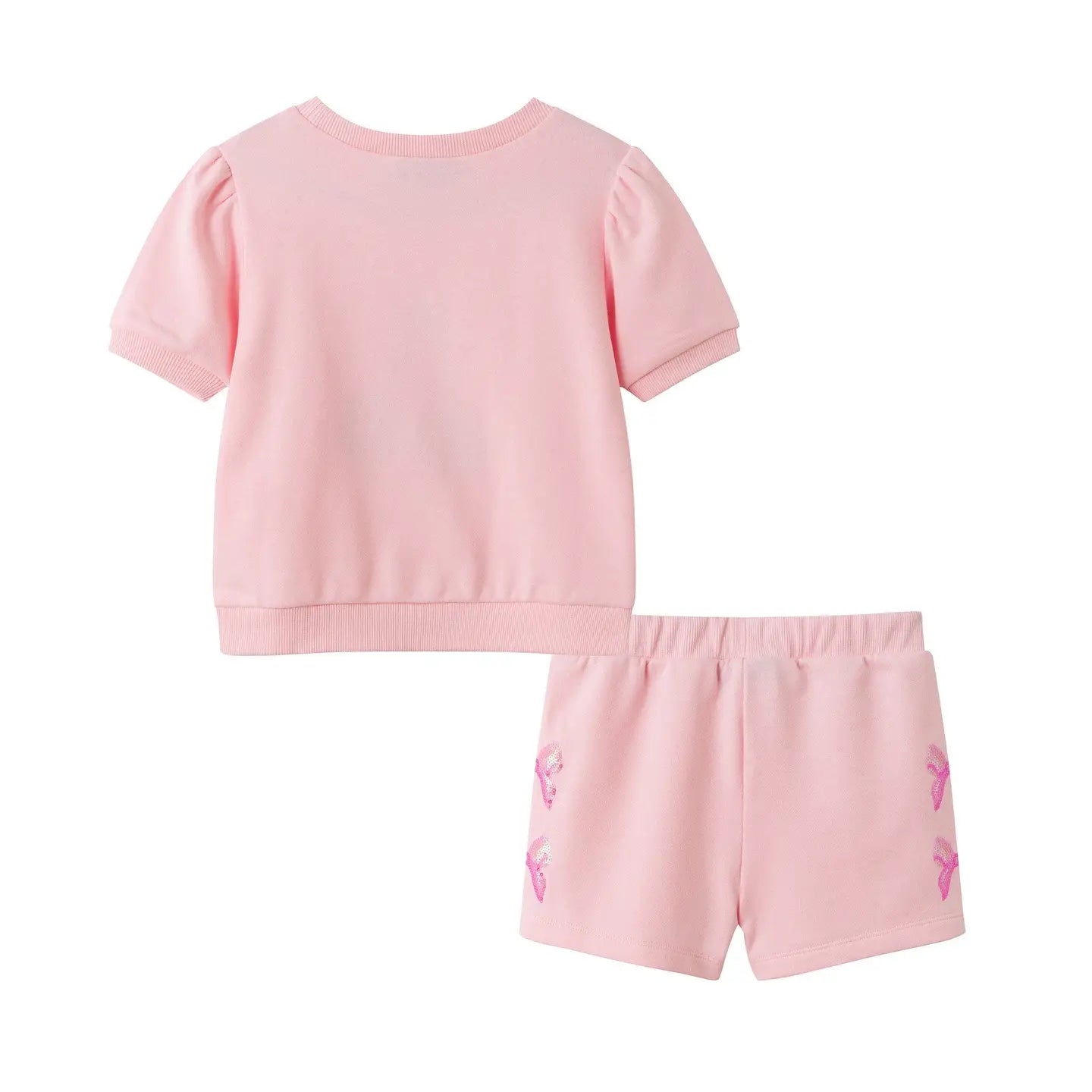 Pink Cherry Sparkle Short Set