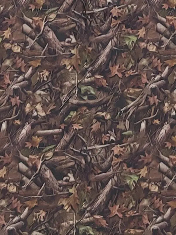 Camouflage pattern with leaves and branches