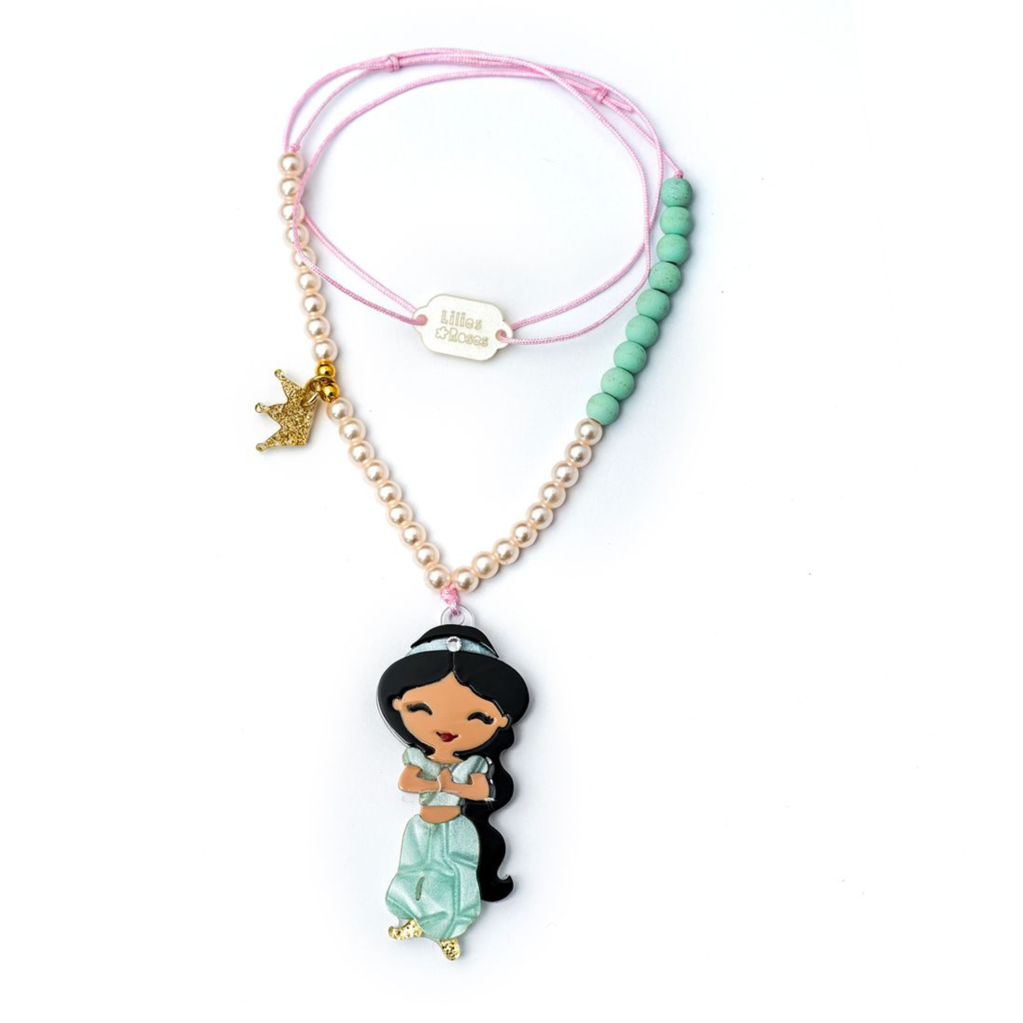 Bracelet with a character charm on a white background