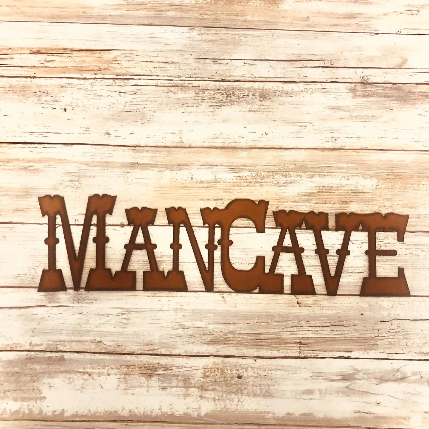 metal  Man  cave sign         